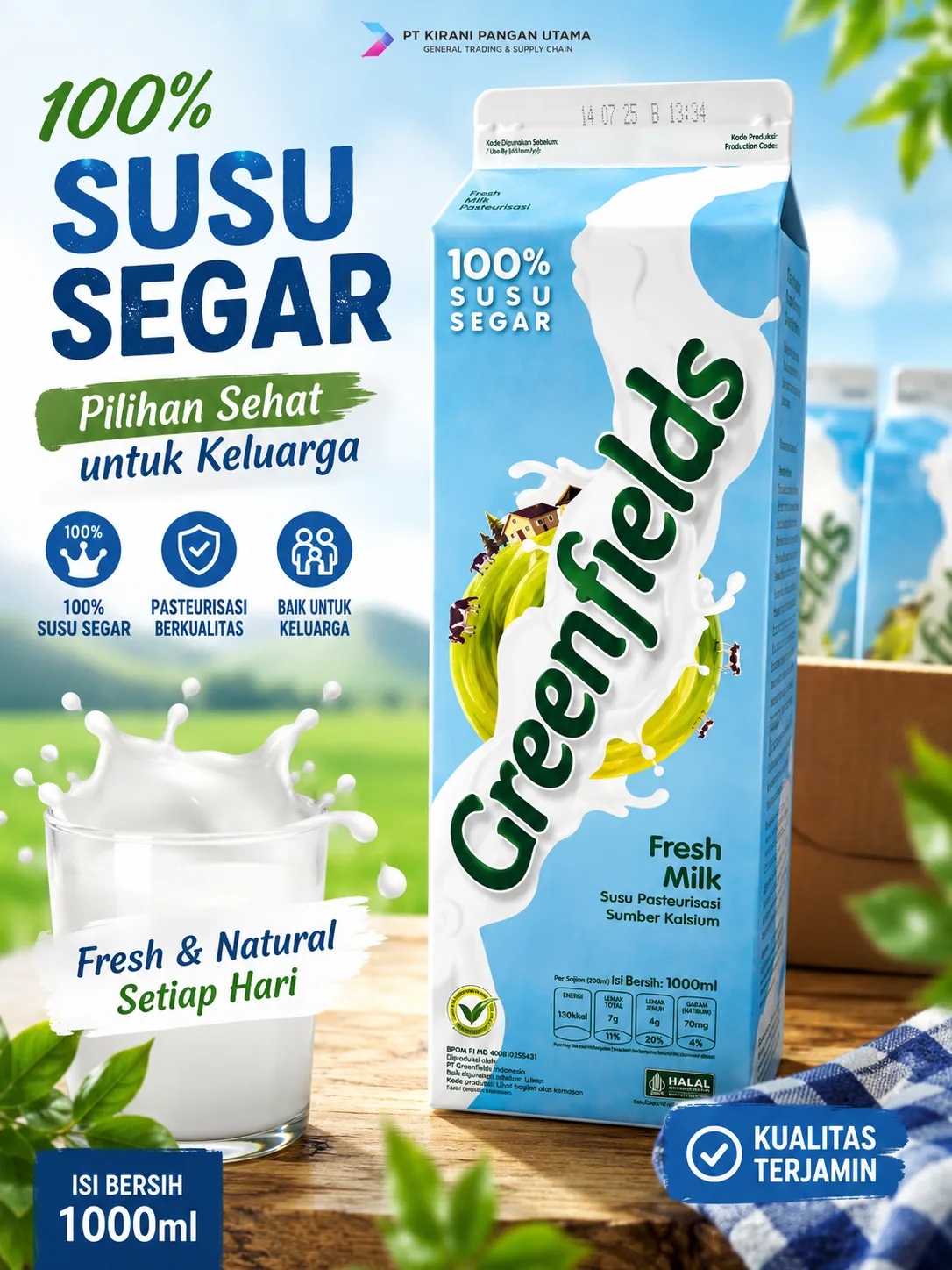 Fresh Milk Greenfield 1000 ML